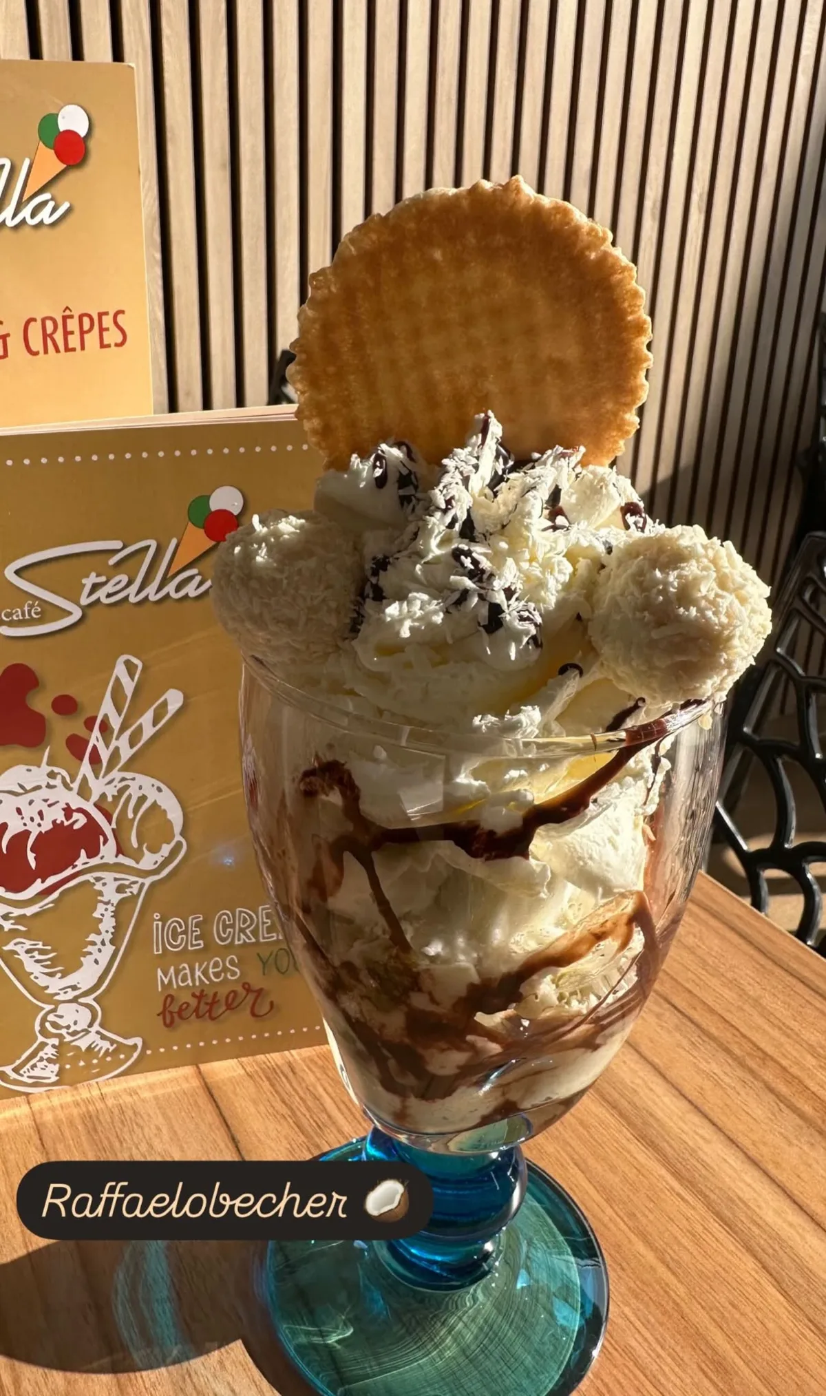 Raffaelobecher im Eiscafé Stella